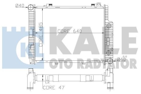 DB Радиатор охлаждения W210 2.9TD 96- KALE 361600