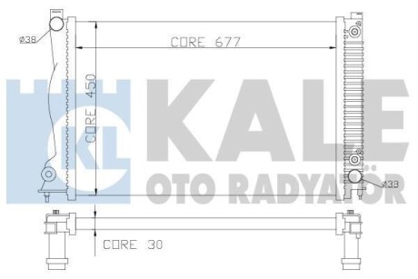 Радіатор охолодження Citroen C1, Peugeot 107, Toyota Aygo OTO RADYATOR KALE 364600 (фото 1)