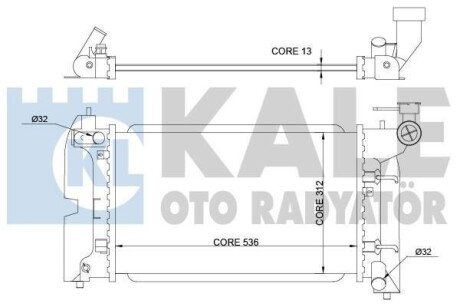 TOYOTA Радиатор охлаждения Corolla 1.4/1.6 01- KALE 366200