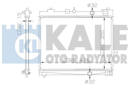 TOYOTA Радиатор охлаждения Yaris 1.0/1.3 05- KALE 367000