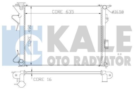 Радіатор охолодження Hyundai Grandeur, Sonata V, Kia Magentis OTO RADYATOR KALE 369800