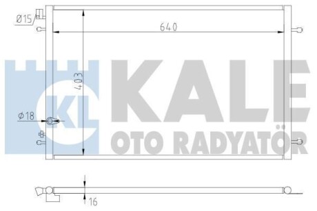 Радіатор кондиціонера OTO RADYATOR KALE 375300