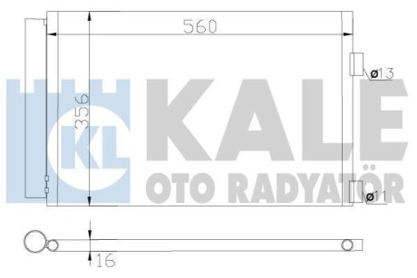 Радіатор кондиціонера Citroen Belingo, C4, C4 I, C4 Picasso I OTO RADYATOR KALE 377900 (фото 1)