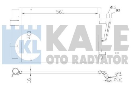 Радіатор кондиціонера Hyundai I30, Kia CeeD, Pro CeeD OTO RADYATOR KALE 379200