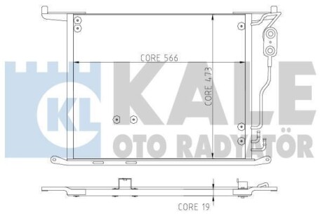 DB Радиатор кондиционера S-Class W220 98- KALE 381400 (фото 1)