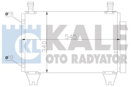 TOYOTA Радиатор кондиционера Hilux VII 05- KALE 383500