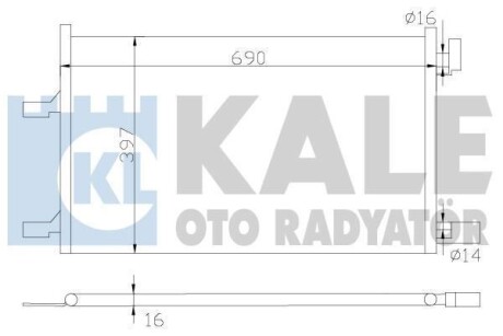 Радіатор кондиціонера Chevrolet Cruze, Orlando, Opel Astra J, Astra J GTC OTO RADYATOR KALE 385300