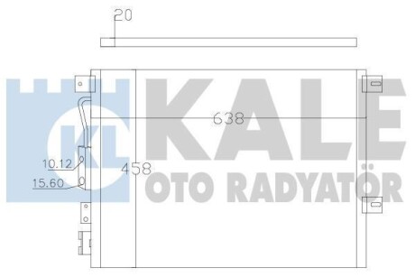 JEEP Радиатор кондиционера Commander,Grand Cherokee II,III 04- KALE 385800 (фото 1)