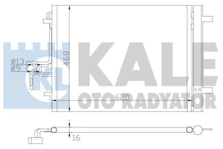 FORD Радиатор кондиционера Galaxy,Mondeo IV,S-Max,LandRover Freelander,Range Rover Evoque,Volvo S60/80,V70 III,XC60/70 KALE 386200