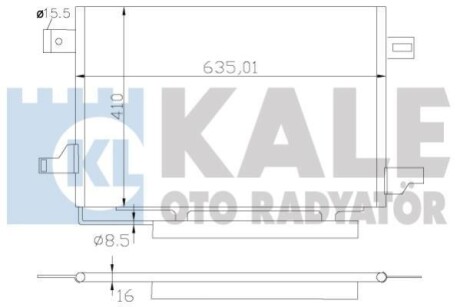 DB Радиатор кондиционера W169 04- KALE 387900 (фото 1)