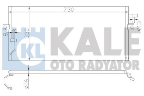 NISSAN Радиатор кондиционера Primera P11 96- KALE 388500 (фото 1)