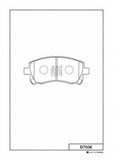 Колодки тормозные KASHIYAMA D7036