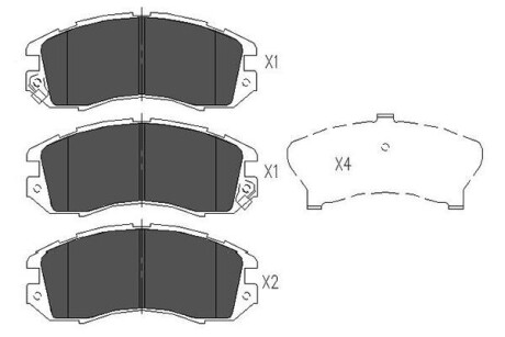 PARTS SUBARU Тормозные колодки передн. Impreza,Legacy KAVO KBP-8010