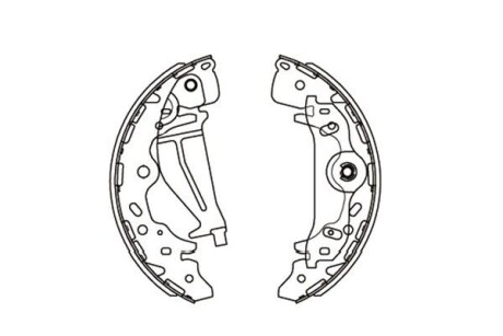 PARTS HYUNDAI Колодки барабанные задн.H-1,Kia Carnival 99- KAVO KBS-3405