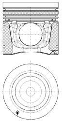Поршень двигуна KOLBENSCHMIDT 40270600 (фото 1)