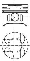 Поршень двигуна KOLBENSCHMIDT 41014600