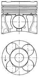 Поршень двигуна KOLBENSCHMIDT 41071620 (фото 1)