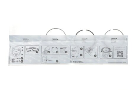 Кільця поршневі KOLBENSCHMIDT 800124710000 (фото 1)