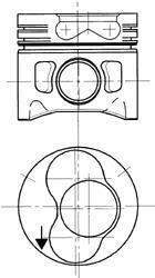 Поршень VAG 80.01 1Z/AFN/AGR/AHF/ALH/ASV/AVG/AHH/AHU/ALE/AEY (1-2CYL) (KS) KOLBENSCHMIDT 94427720