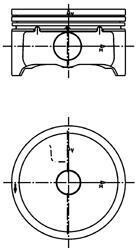 Поршень, комплект FORD/VOLVO Focus,Mondeo,Fiesta,C30,S40,S80,V50 2,0i 16V 00- KOLBENSCHMIDT 99457600