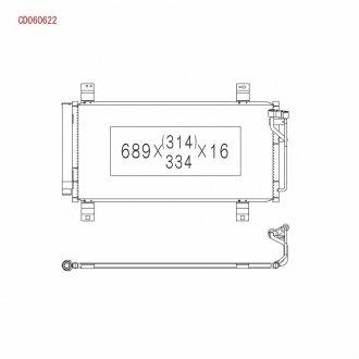 Радиатор кондиционера KOYO CD060622