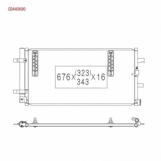 Радиатор кондиционера KOYO CD440690 (фото 1)