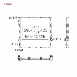 Радиатор охлаждения двигателя KOYO PL422482