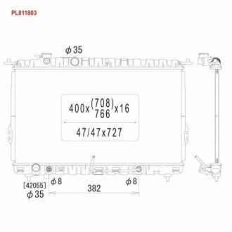 Радиатор охлаждения двигателя KOYO PL811803