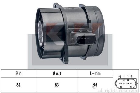 Расходомер воздуха Kw 491 359