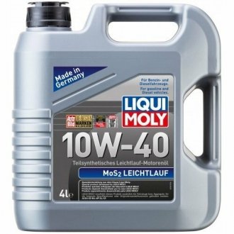 Масло моторн. MoS2 Leichtlauf 10W-40 (Канистра 4л) LIQUI MOLY 1917 (фото 1)