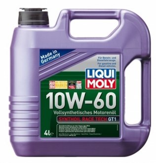 Моторное масло Synthoil Race Tech GT1 10W-60 синтетическое 4 л LIQUI MOLY 7535 (фото 1)