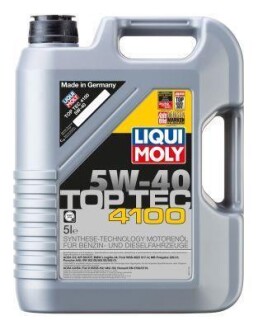 Масло моторное Top Tec 4100 SAE 5W-40 5Л LIQUI MOLY 9511 (фото 1)