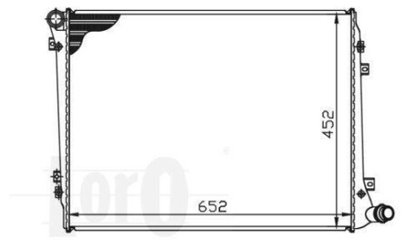Радіатор охолодження двигуна Passat/Caddy 1.9/2.0D 04-10 (+AC) (650x439x32) Loro 003-017-0033