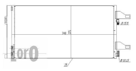Радіатор кондиціонера Citroen Jumper/Peugeot Boxer/Fiat Ducato 2.0-3.D 06- Loro 009-016-0004