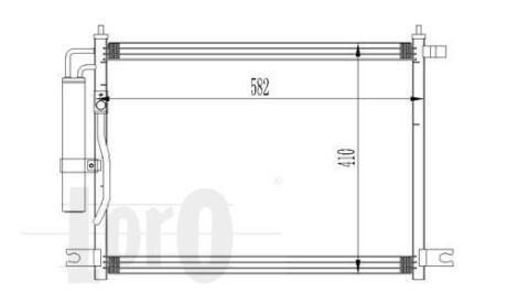 Радиатор кондиционера AVEO/KALOS 1.4 i 16V 02- Loro 011-016-0002