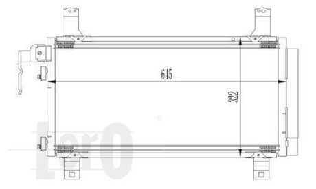 Радіатор кондиціонера MZ 6(02-)1.8 i 16V(+) Loro 030-016-0007 (фото 1)