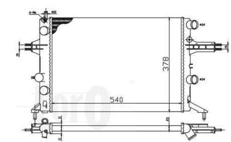 Радіатор охолодження двигуна ASTRA G 1.2 i 16V 98- Loro 037-017-0066