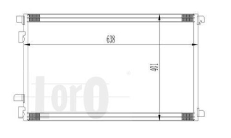 Радиатор кондиционера Renault Megane II/Scenic II 1.4-2.0/1.5D/1.9D 02- Loro 042-016-0015