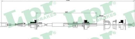 Тросик сцепления LPR C0058C