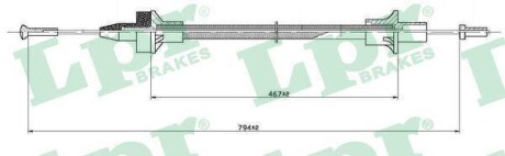Фото 1 - трос зчеплення LPR C0076C Трос зчеплення LPR C0076C (фото 1)