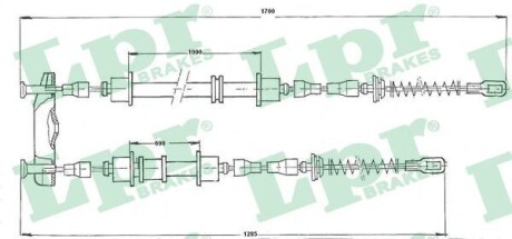 Тросик стояночного тормоза LPR C0534B