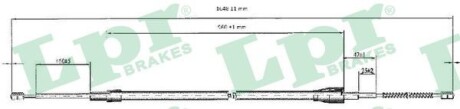 Трос ручного гальма LPR C0812B