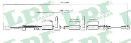 Трос ручного гальма LPR C0985B
