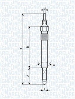 UX17A Свеча накала MAGNETI MARELLI 062900004304