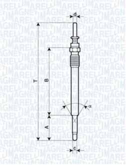 Свеча накала ASTRA, OMEGA, VECTRA [] MAGNETI MARELLI 062900009304