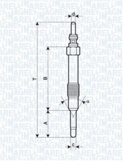 UC19A Свеча накала MAGNETI MARELLI 062900014304