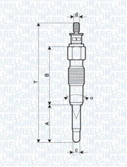 UC37A Свеча накала MAGNETI MARELLI 062900040304