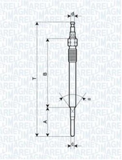 Свеча накала MAGNETI MARELLI 062900051304