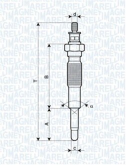 Свічка розжарення MAGNETI MARELLI 062900063304 (фото 1)