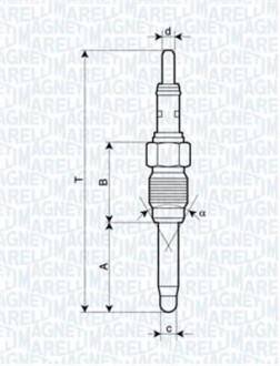 Свеча предварительного MAGNETI MARELLI 062900084304